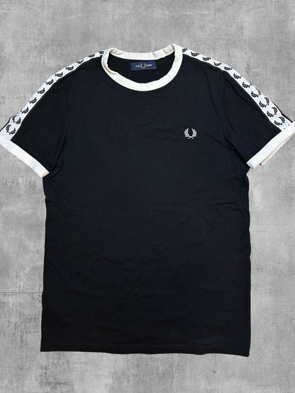 Fred Perry T-shirt Taped Schwarz Weiß S