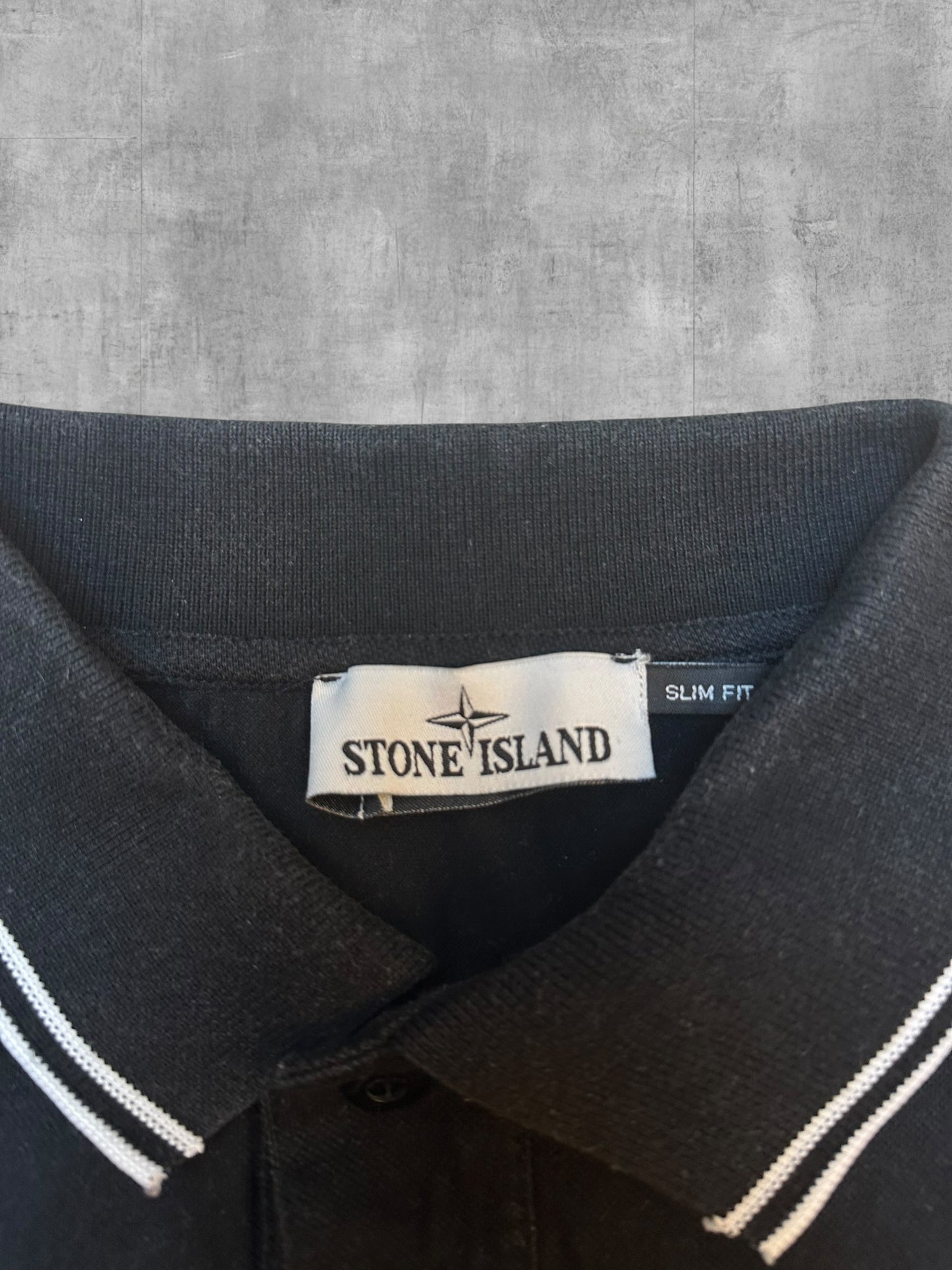 Stone Island Polo Shirt Schwarz XXL Slim Fit