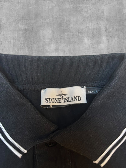 Stone Island Polo Shirt Schwarz XXL Slim Fit