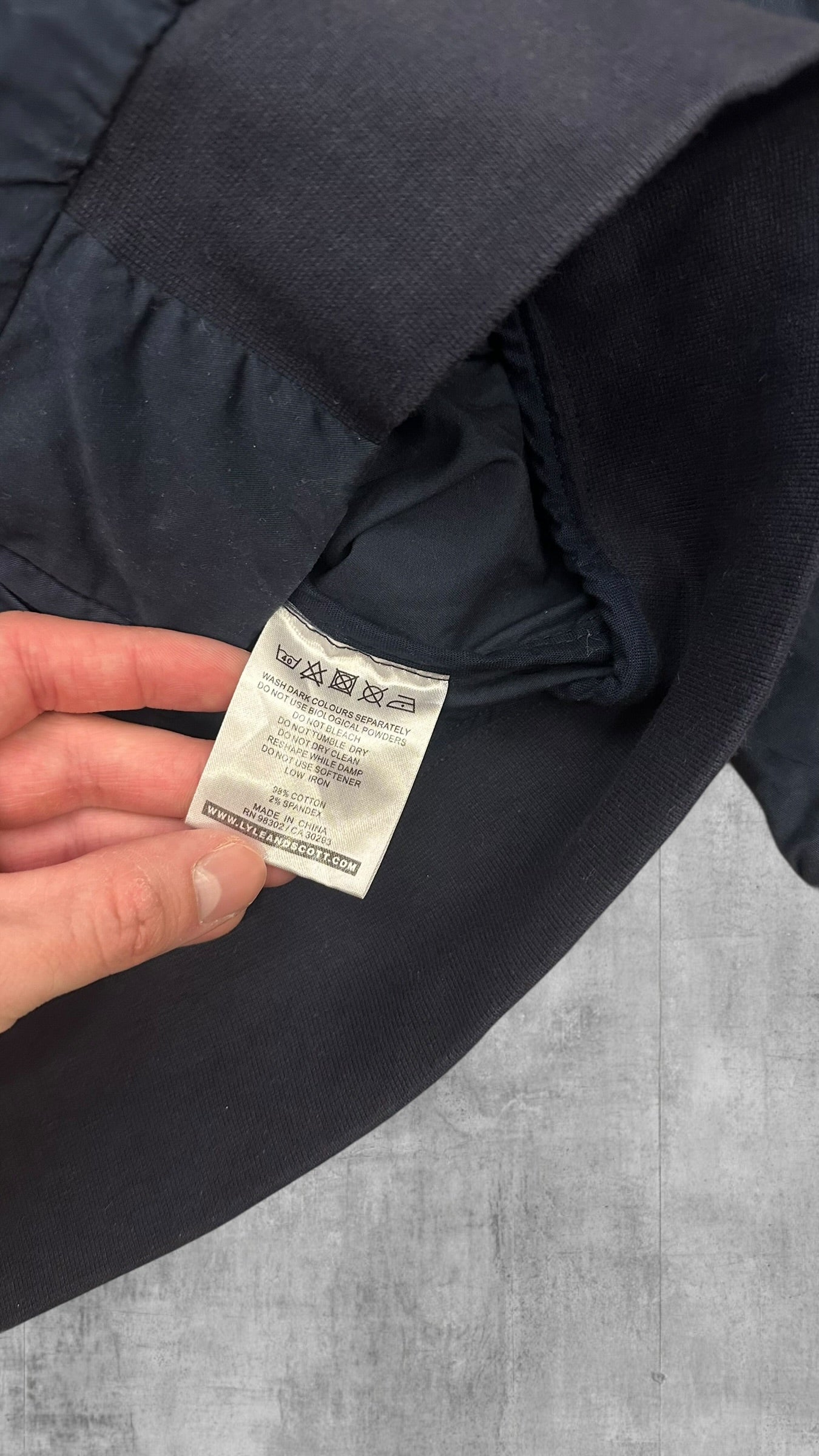 Vintage Lyle & Scott Bomberjacke Windbreaker Navy Blau XL
