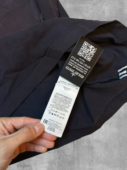 Stone Island Polo Negro Blanco M