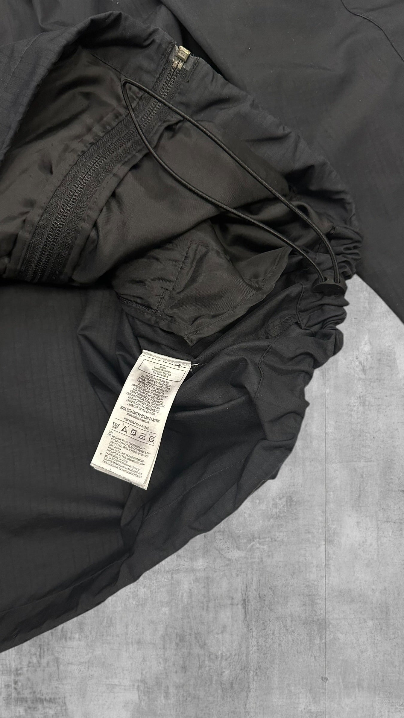 Adidas Taped Windbreaker Regenjacke Schwarz Weiß XL