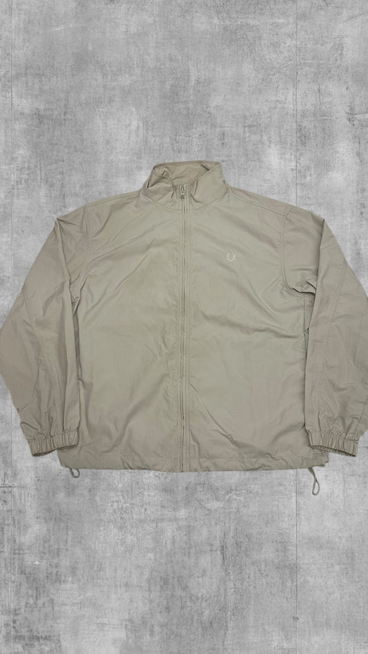 Fred Perry Windbreaker Zip Jacke Beige Creme Weiß XL