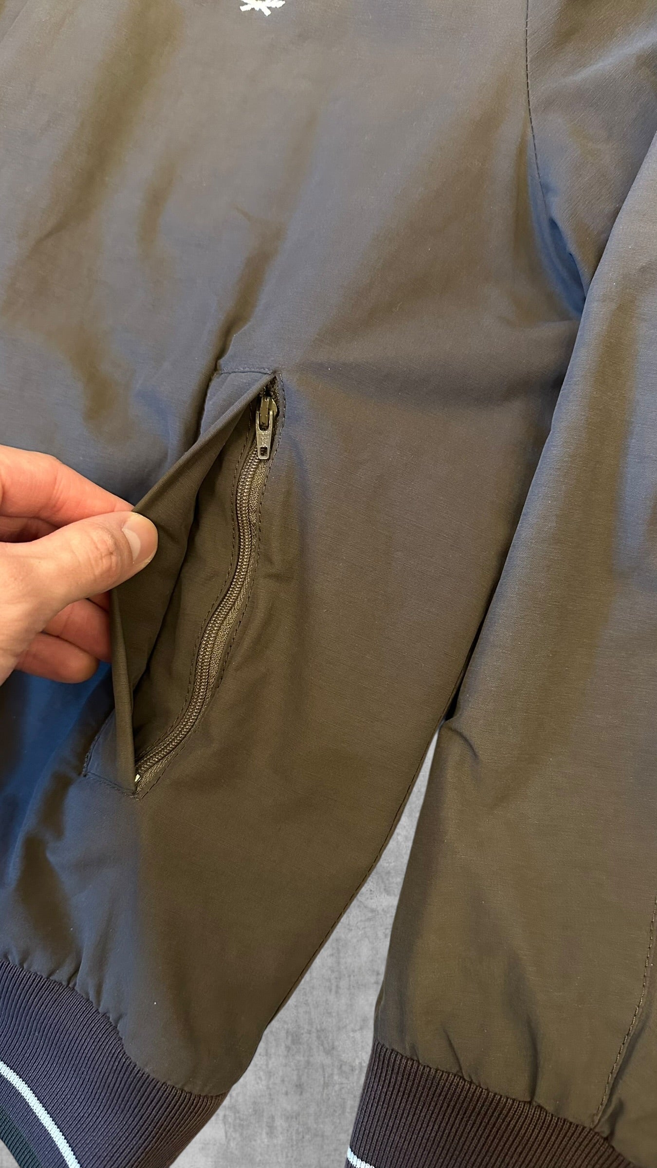 Fred Perry Bomberjacke Übergangsjacke Grau L