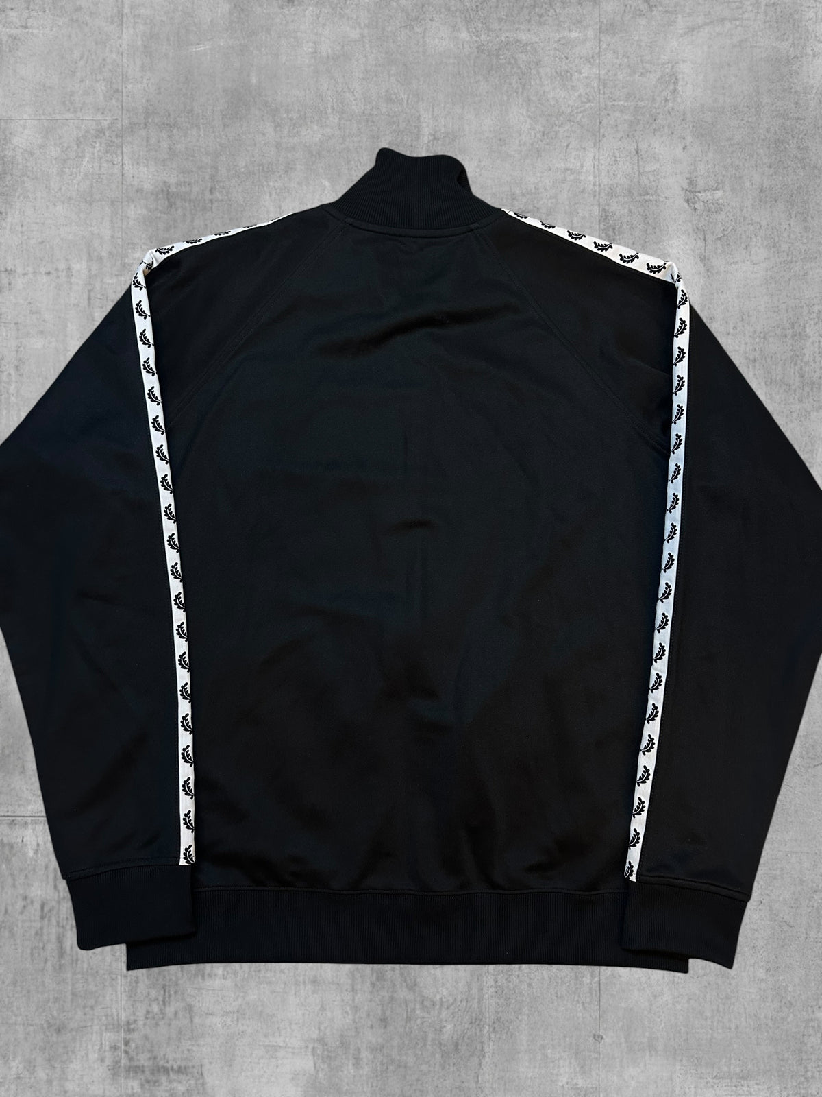 Fred Perry Trainingsjacke Taped Schwarz Weiß XL