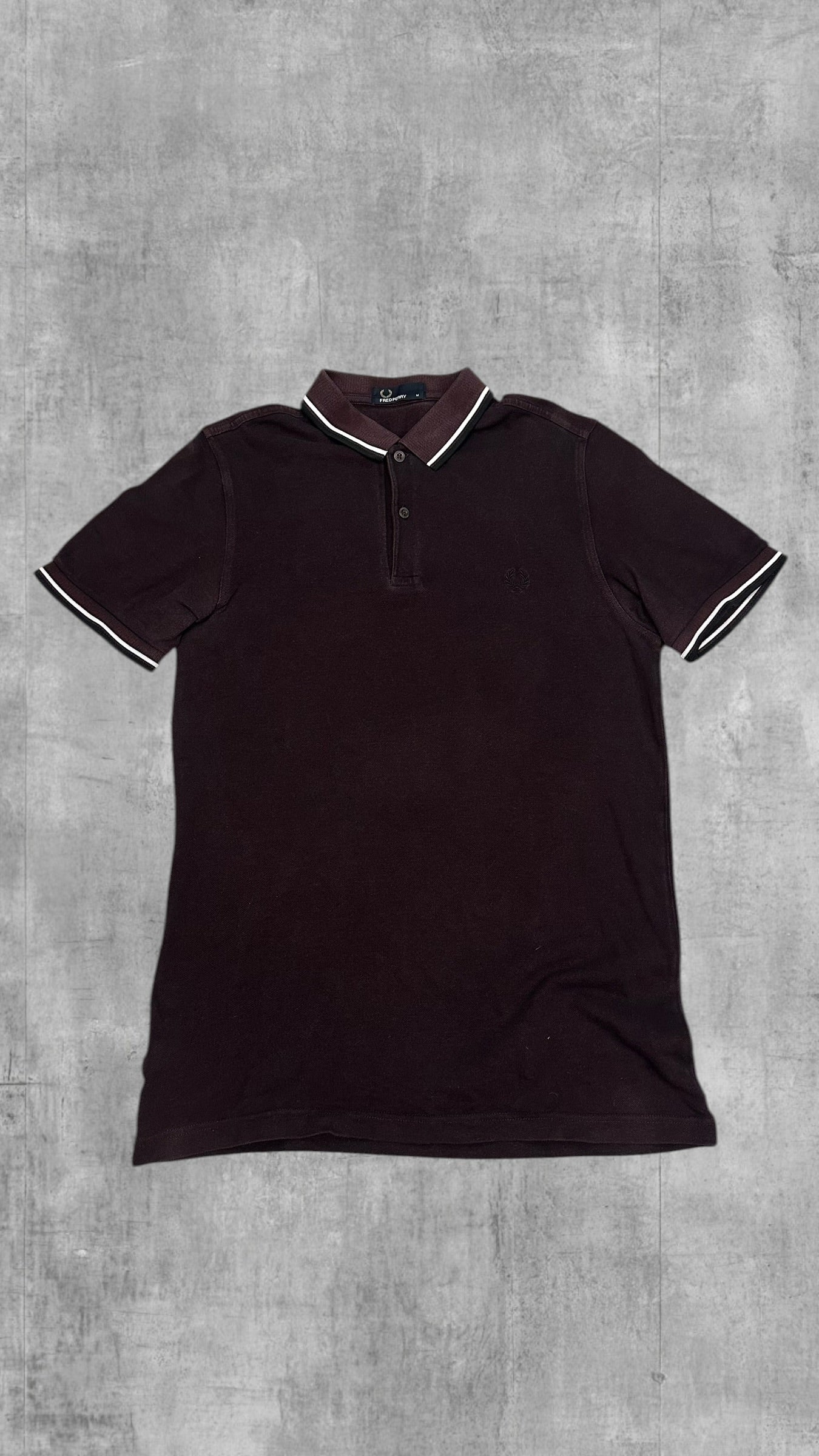 Fred Perry Polo Shirt Schwarzrot M