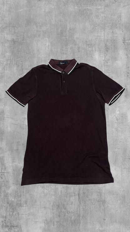 Fred Perry Polo Shirt Schwarzrot M