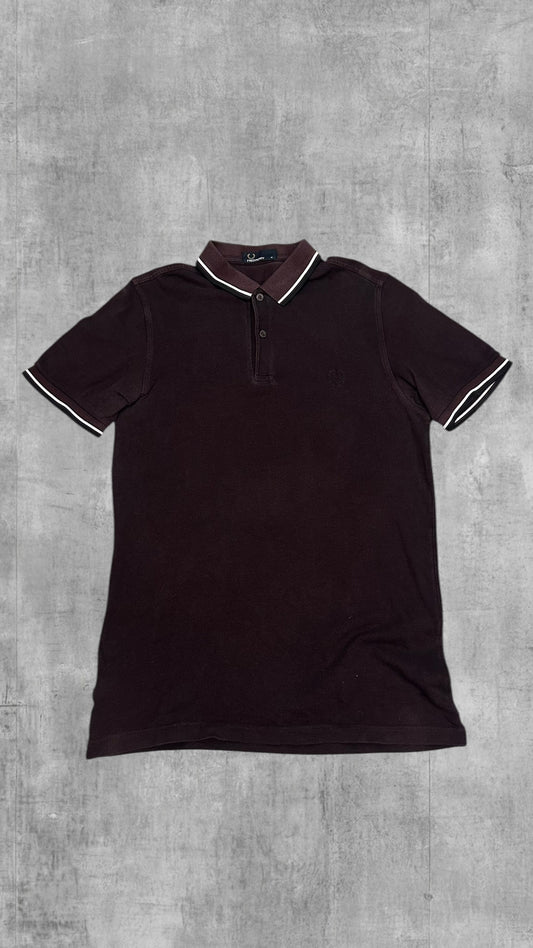 Fred Perry Polo Shirt Schwarzrot M