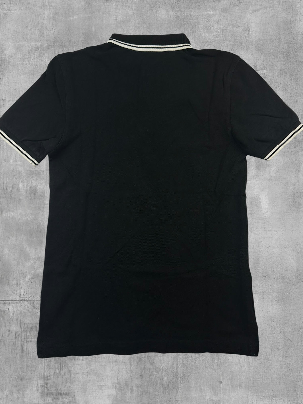 Fred Perry Polo Shirt Schwarz Weiß XS