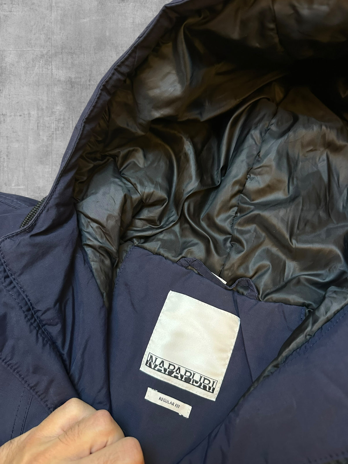 Napapijri Daunen Windbreaker Regenjacke Navy Blau S