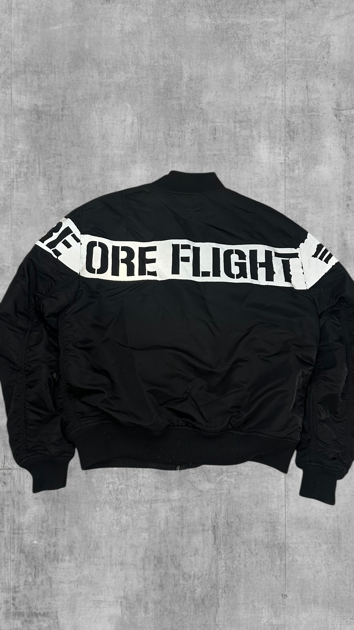 Alpha Industries Bomberjacke Schwarz Silber L