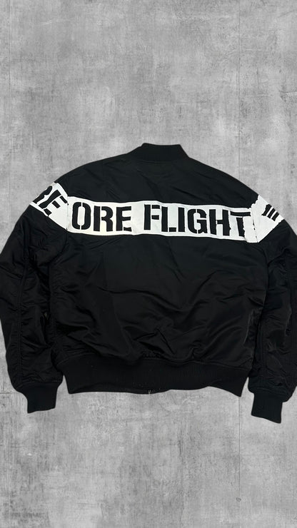 Alpha Industries Bomberjacke Schwarz Silber L
