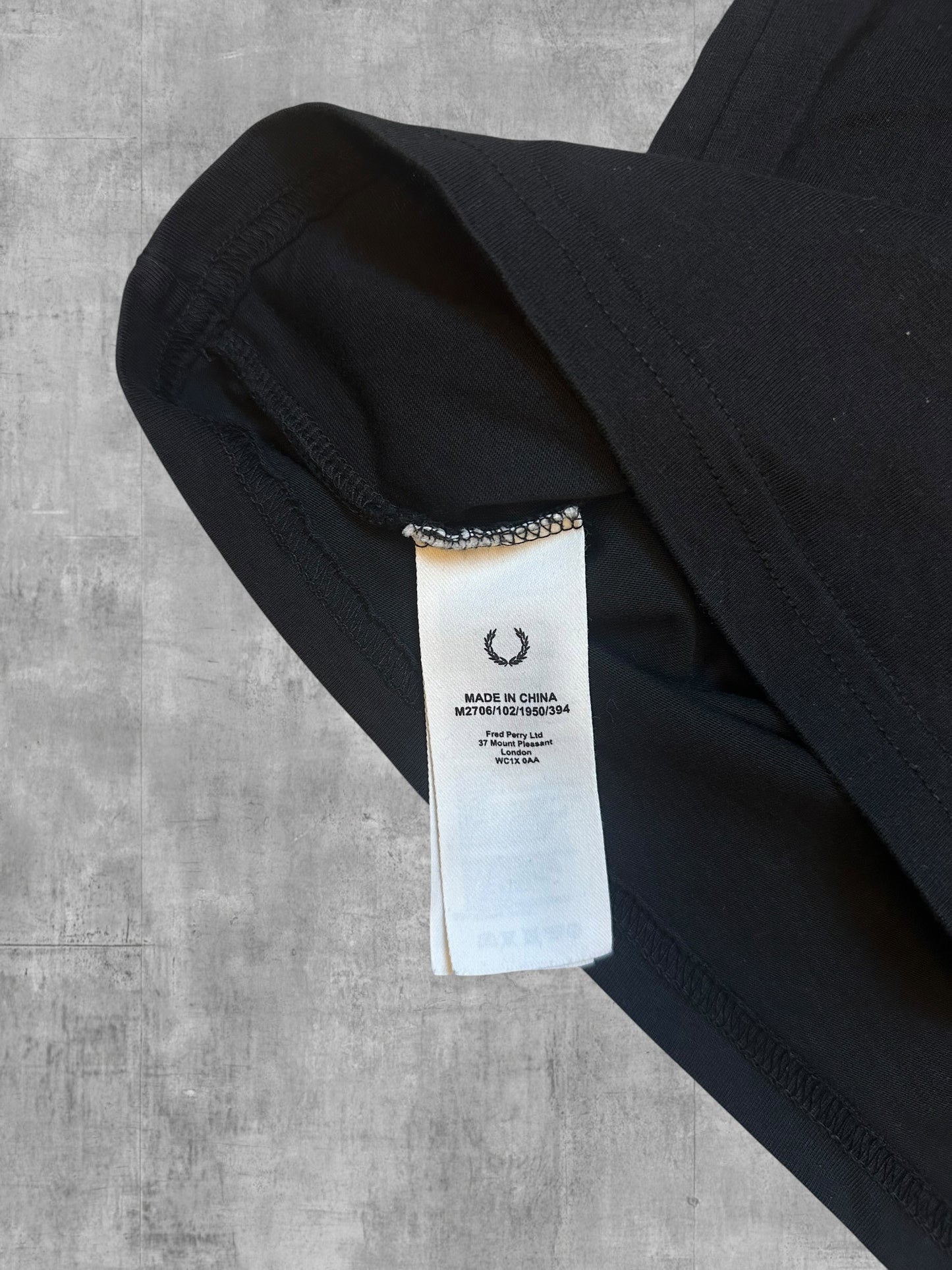 Fred Perry T shirt Tee Schwarz Weiß S
