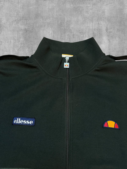 Ellesse Vintage Trainingsjacke Schwarzgrün XXL