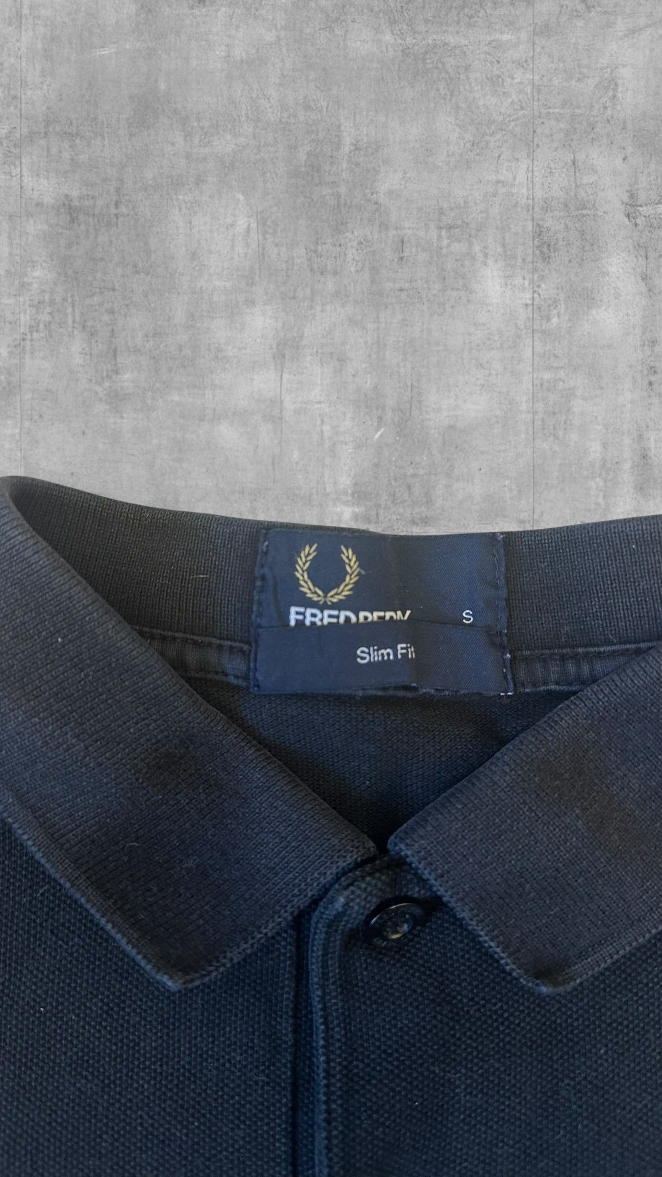 Fred Perry Polo Shirt Schwarz S Slim Fit