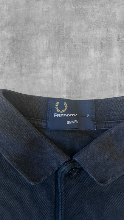 Fred Perry Polo Shirt Schwarz S Slim Fit