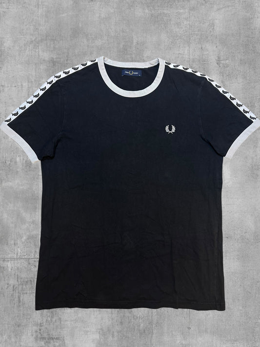 Fred Perry T-shirt Taped Schwarz Weiß M