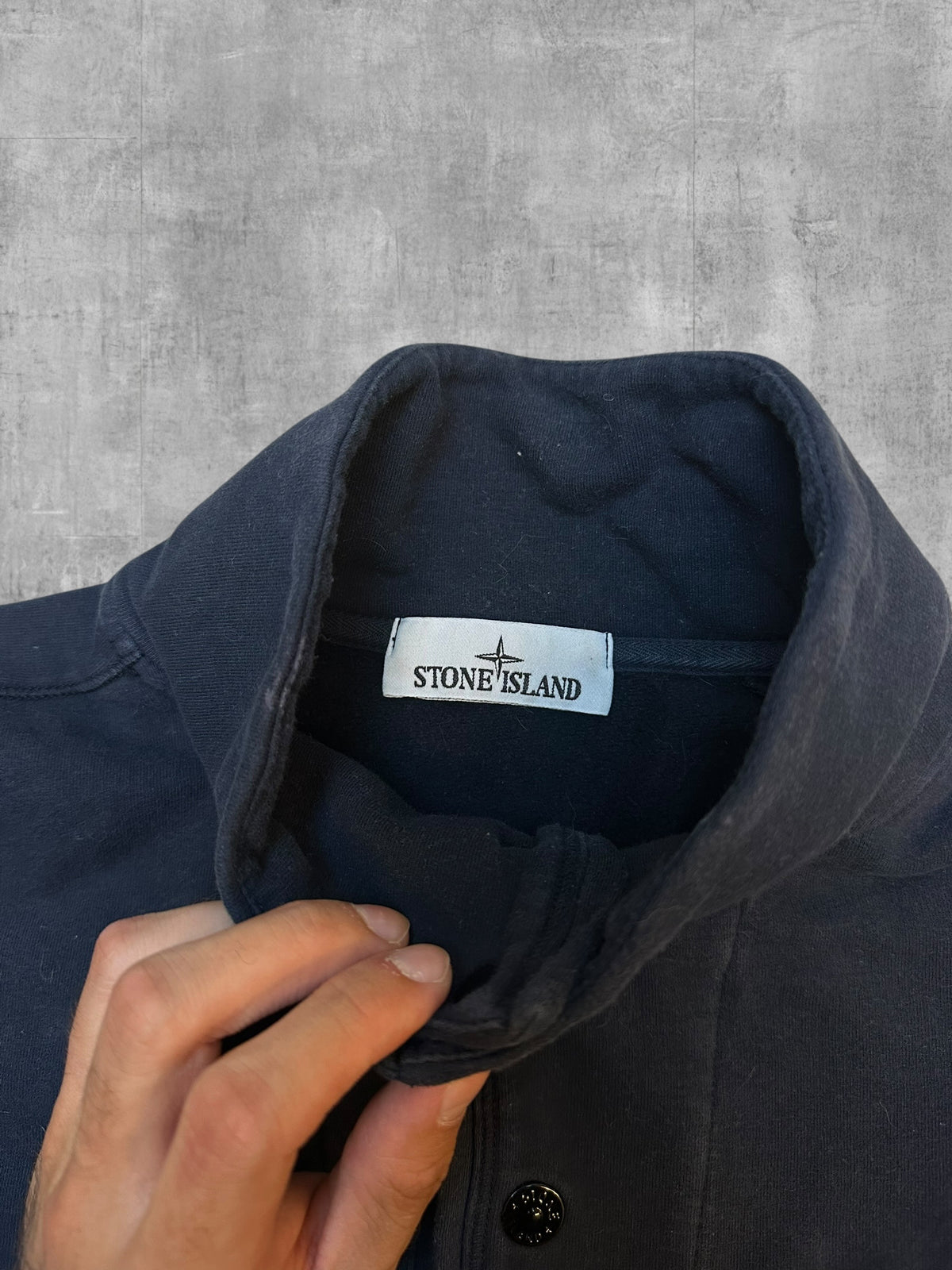 Stone Island Quarter Zip Pullover Navy Blau L