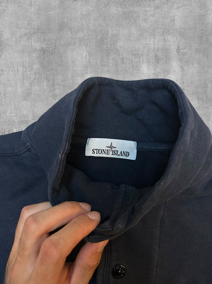 Stone Island Quarter Zip Pullover Navy Blau L