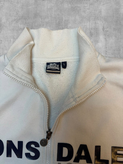 Lonsdale London Sweatjacke Weiß Schwarz Backprint L