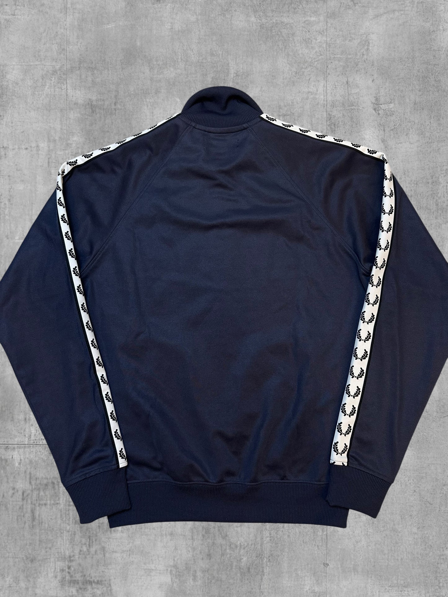 Fred Perry Trainingsjacke Taped Grau Weiß S