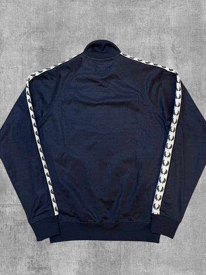 Fred Perry Trainingsjacke Taped Grau Weiß S