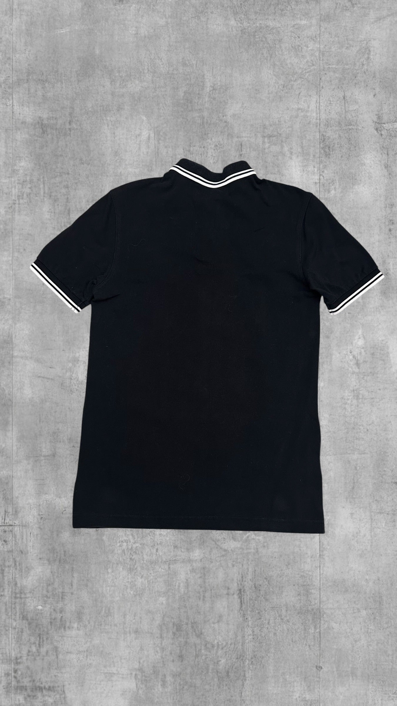Fred Perry Polo Shirt Schwarz Weiß S