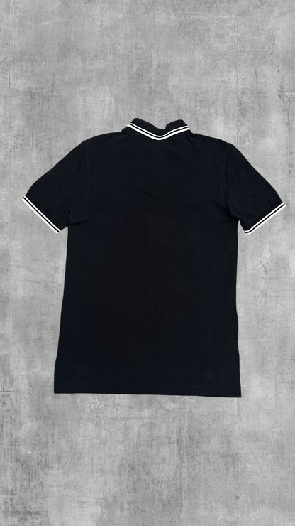 Fred Perry Polo Shirt Schwarz Weiß S