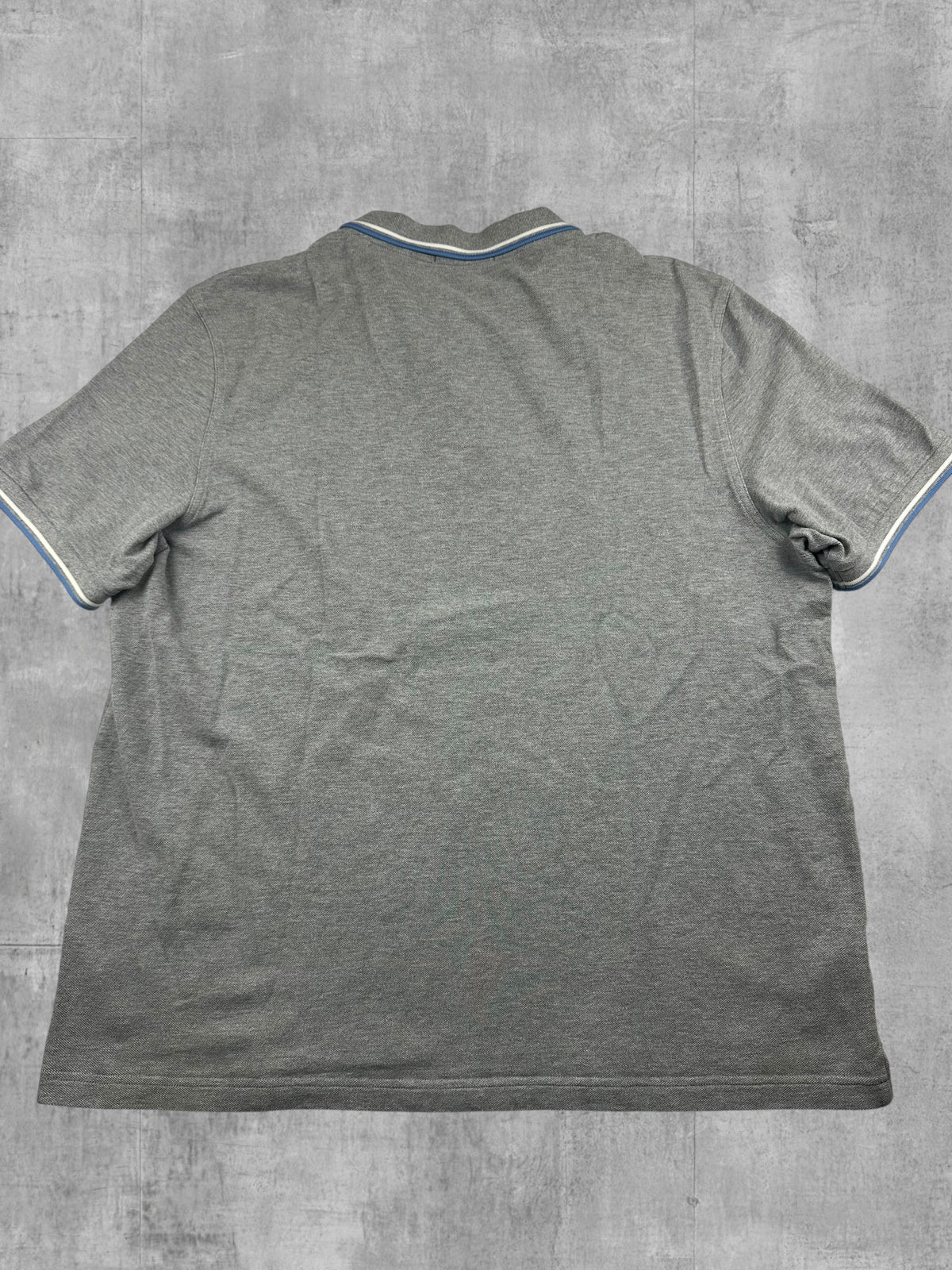 Fred Perry Polo Shirt Hellgrau Türkis Weiß 3XL