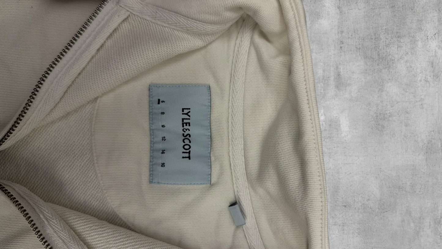 Lyle & Scott Half Zip Pullover Weiß Frauengröße S