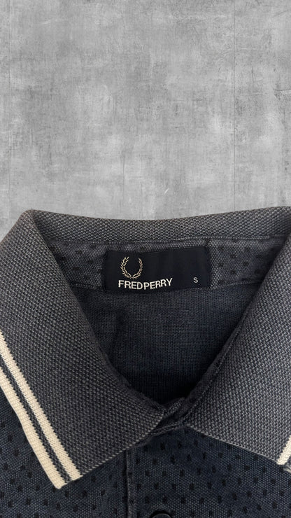 Fred Perry Polo Shirt Navy Blau Grau S