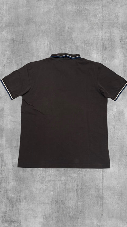 Fred Perry Polo Shirt Dunkelgrau Blau Weiß L Slim Fit