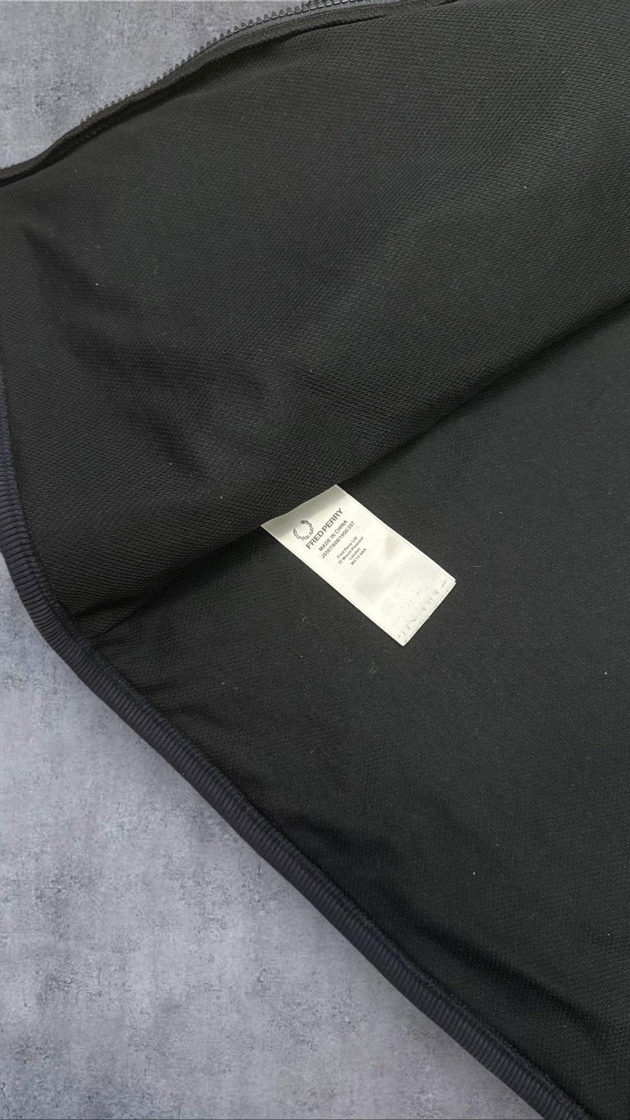 Fred Perry Teddy Jacke Winterjacke Schwarz M