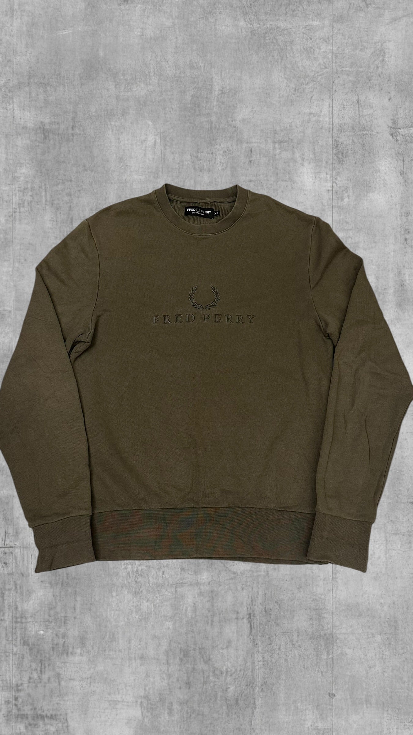Fred Perry Vintage Sweatshirt Khaki XS