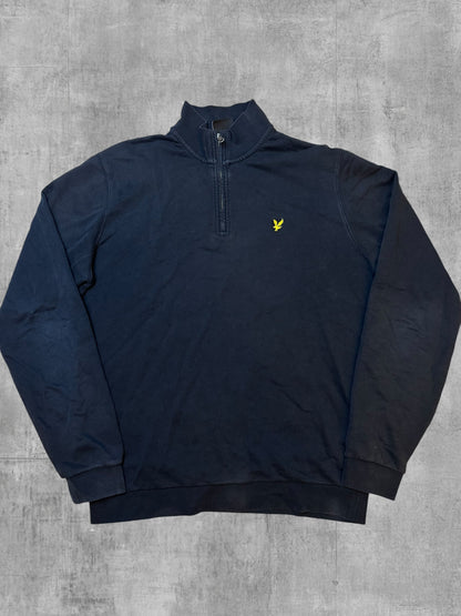 Lyle & Scott Half / Quarter Zip Pullover Schwarz L