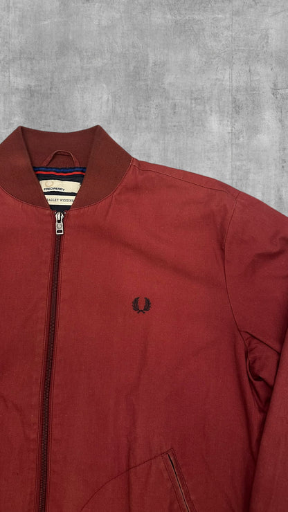 Fred Perry Bomberjacke Regenjacke Weinrot M