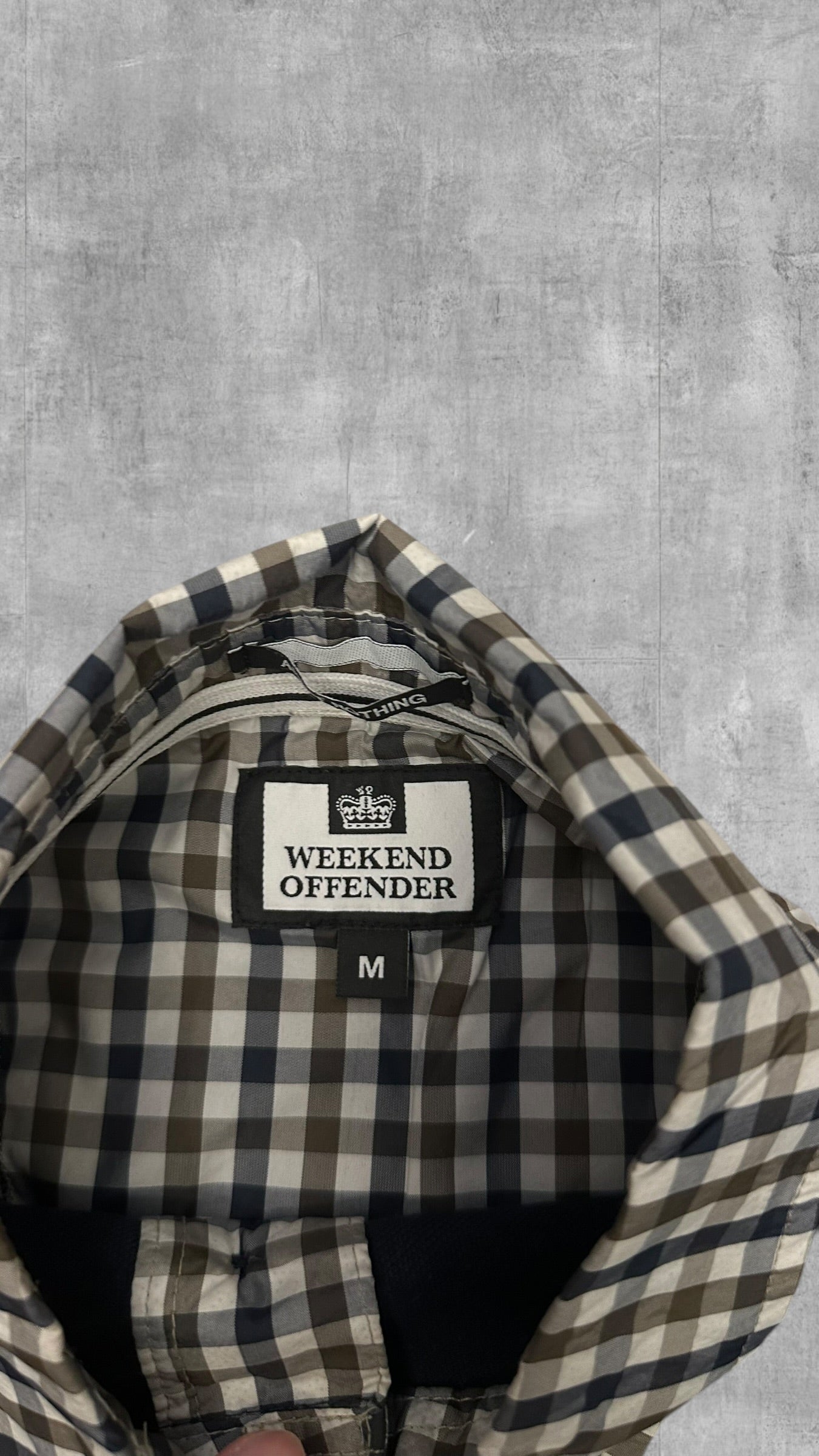 Weekend Offender Polo Shirt Schwarzblau kartiert M