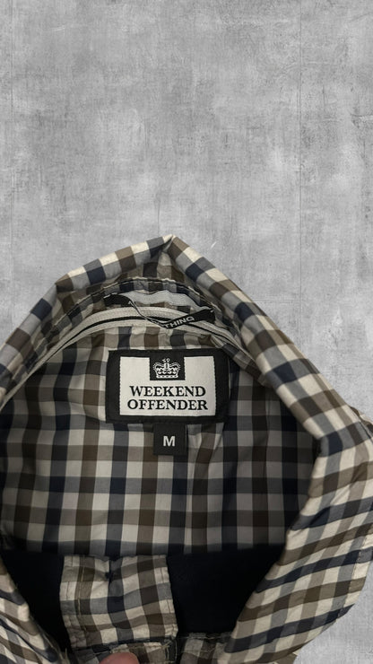 Weekend Offender Polo Shirt Schwarzblau kartiert M