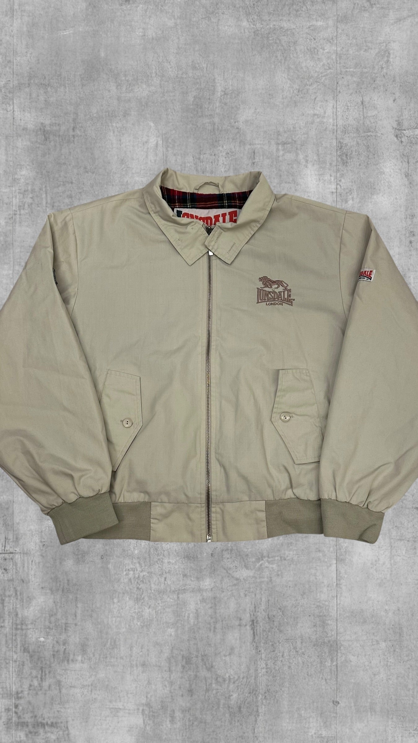 Lonsdale London Harrington Jacke Creme Weiß M
