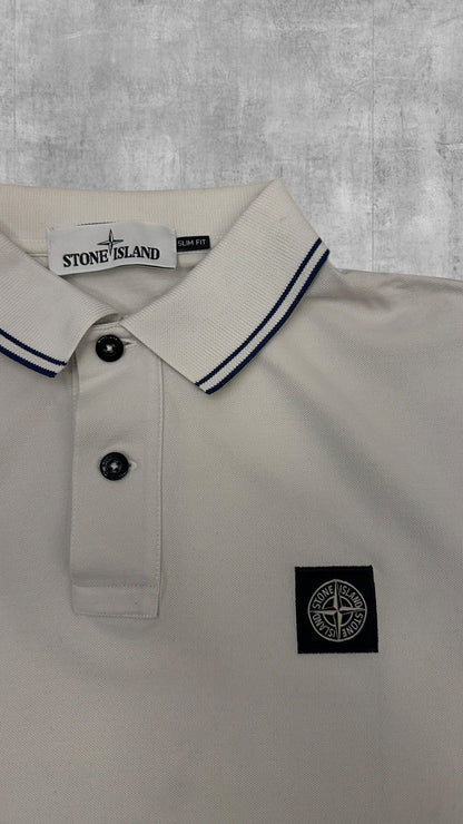 Stone Island Polo Shirt Weiß M Slim Fit