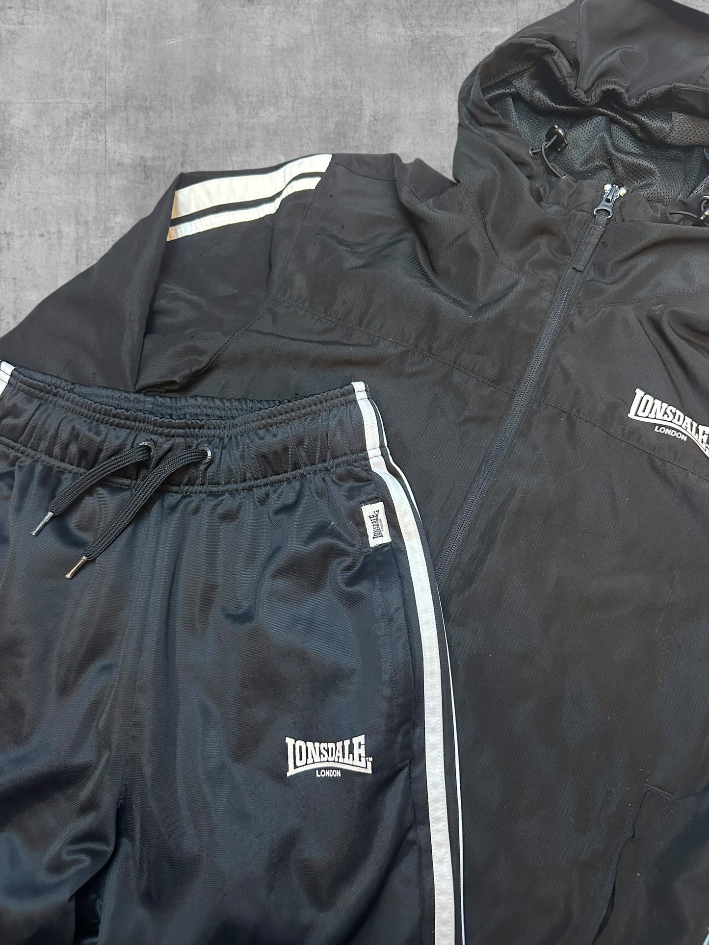 Lonsdale London Trainingsanzug Schwarz Weiß S / XS