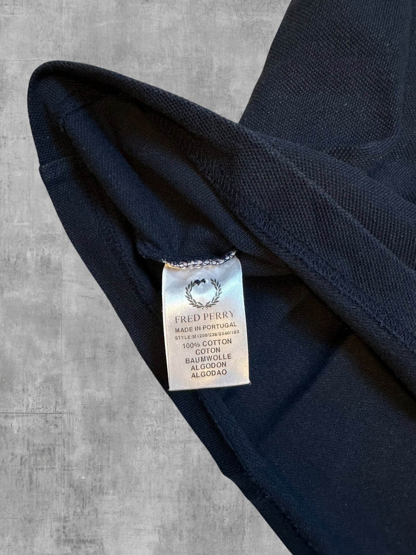 Fred Perry vintage Polo Shirt Schwarz Weiß L