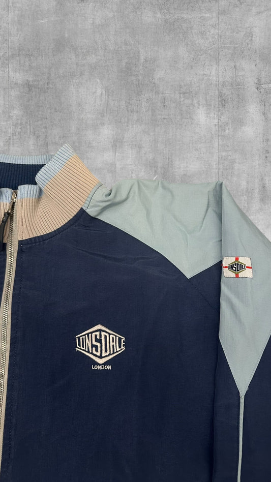 Lonsdale London Vintage Bomberjacke Navy Blau Backprint L