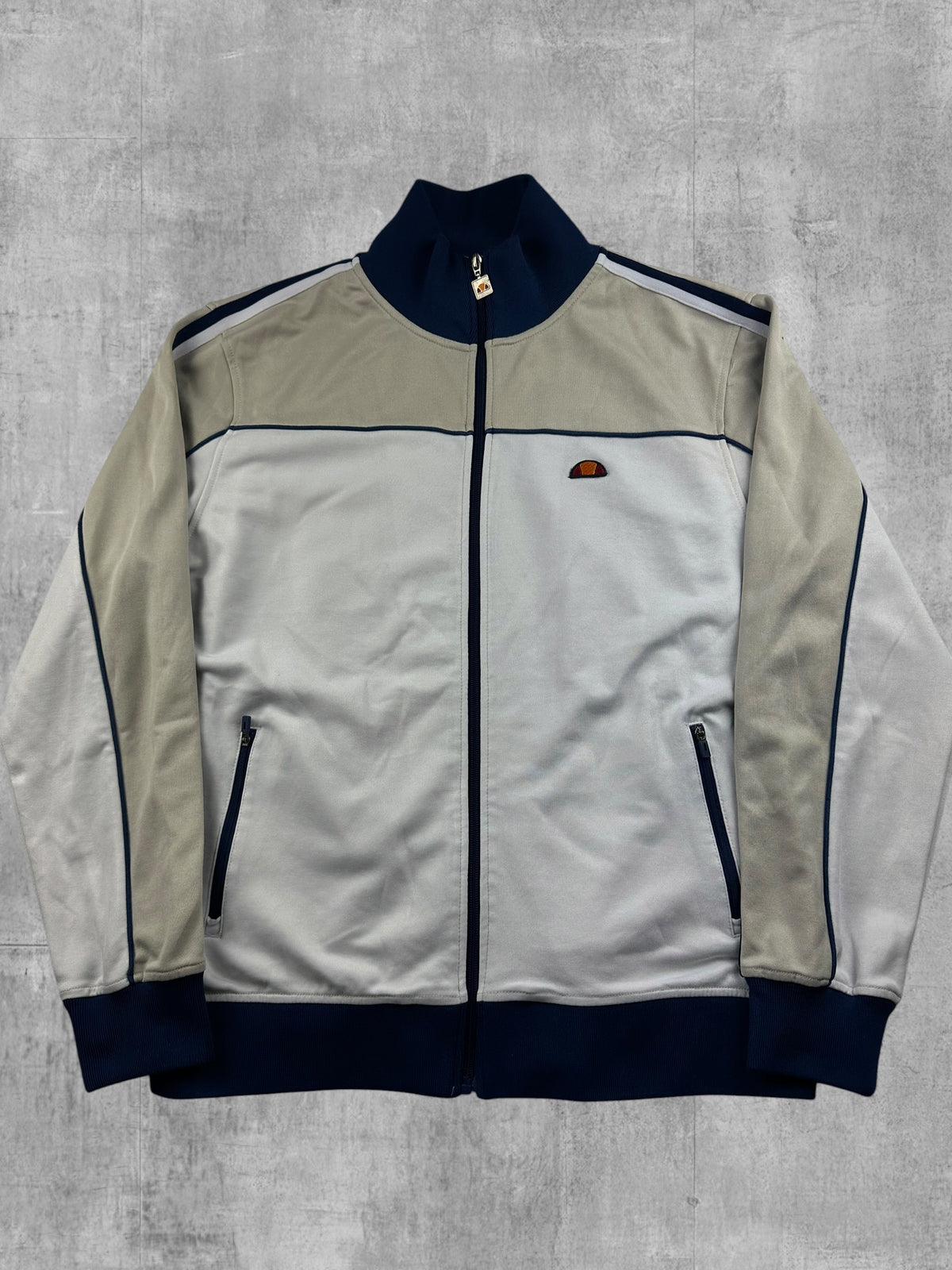 Ellesse Vintage Trainingsjacke Beige Blau XL