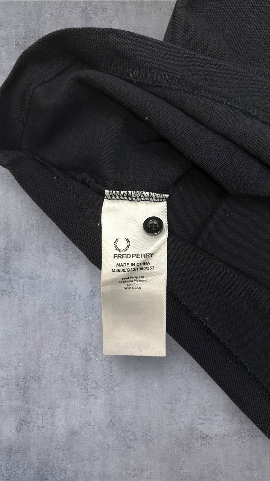 Fred Perry Polo Shirt Schwarz S