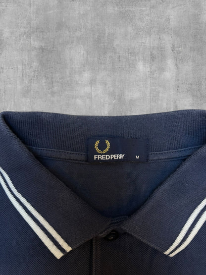 Fred Perry Polo Shirt Dunkelgrau Weiß M