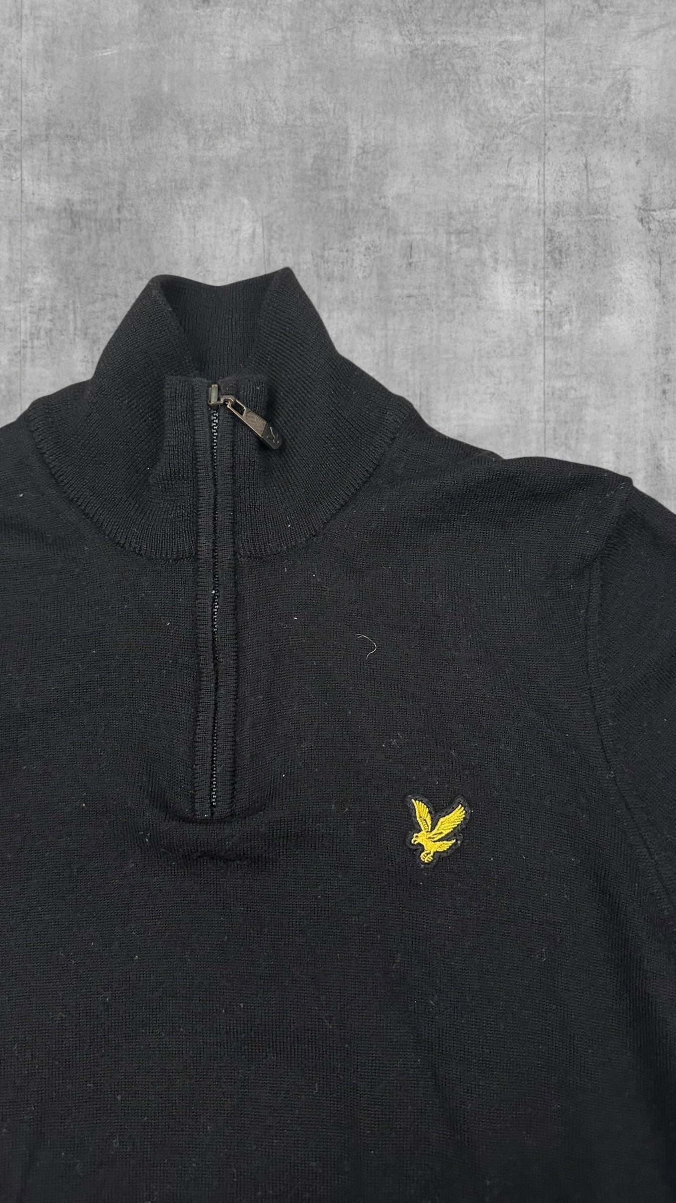 Lyle & Scott Half Zip Rollkragenpullover Schwarz S