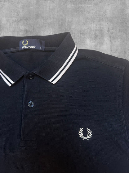 Fred Perry Polo Shirt Schwarz Weiß S