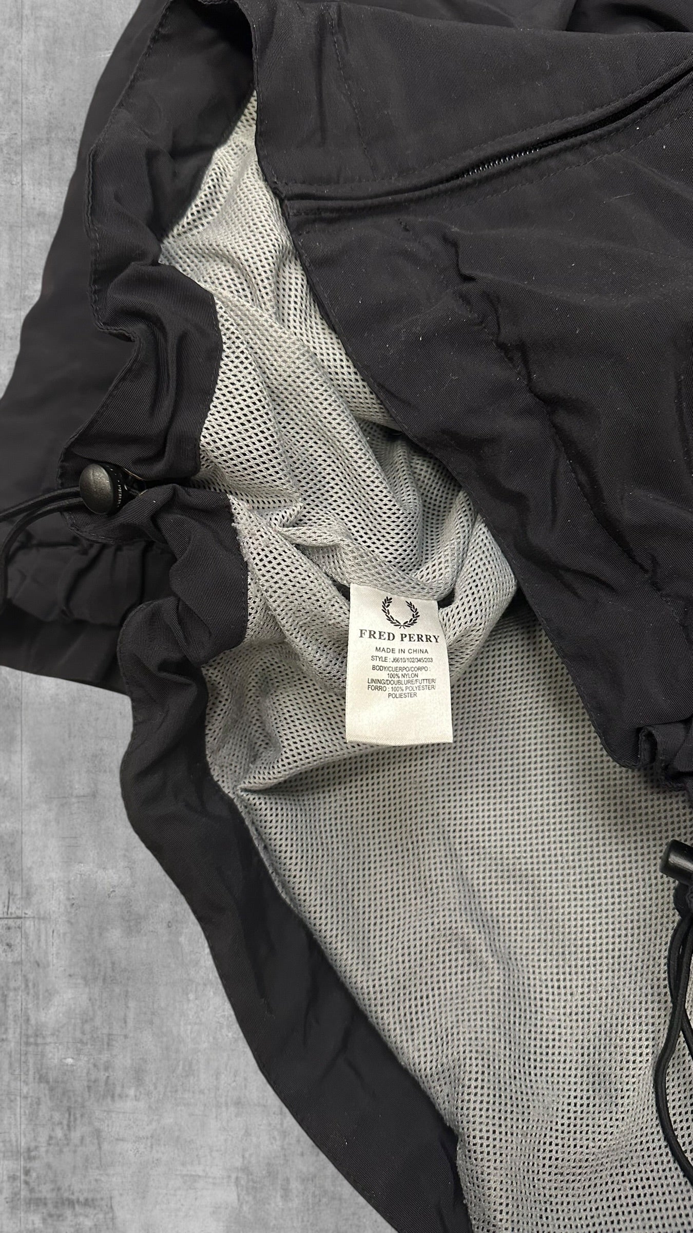 Fred Perry Regenjacke Windbreaker Schwarzblau XL