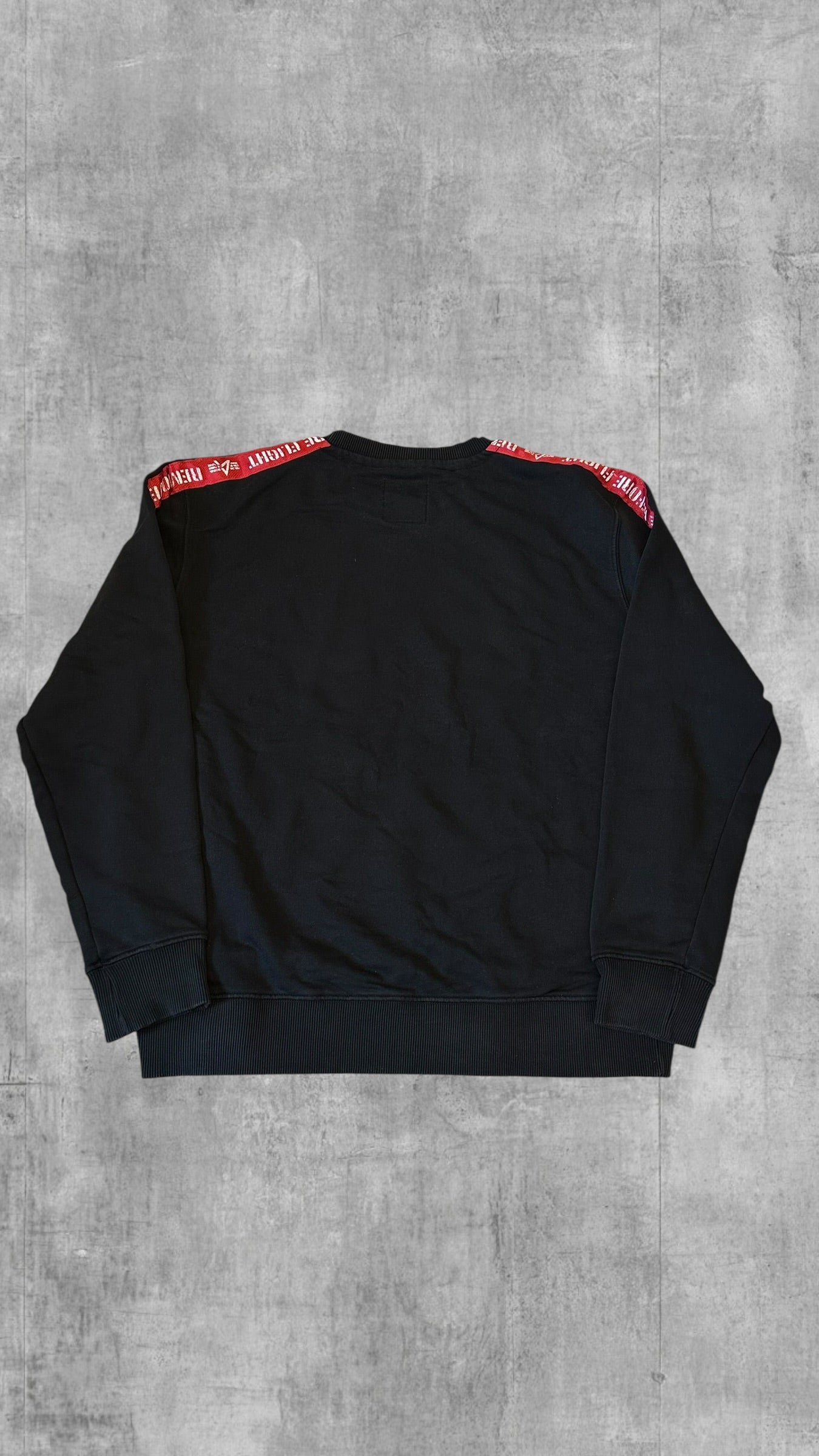 Alpha Industries Sweatshirt Taped Schwarz L